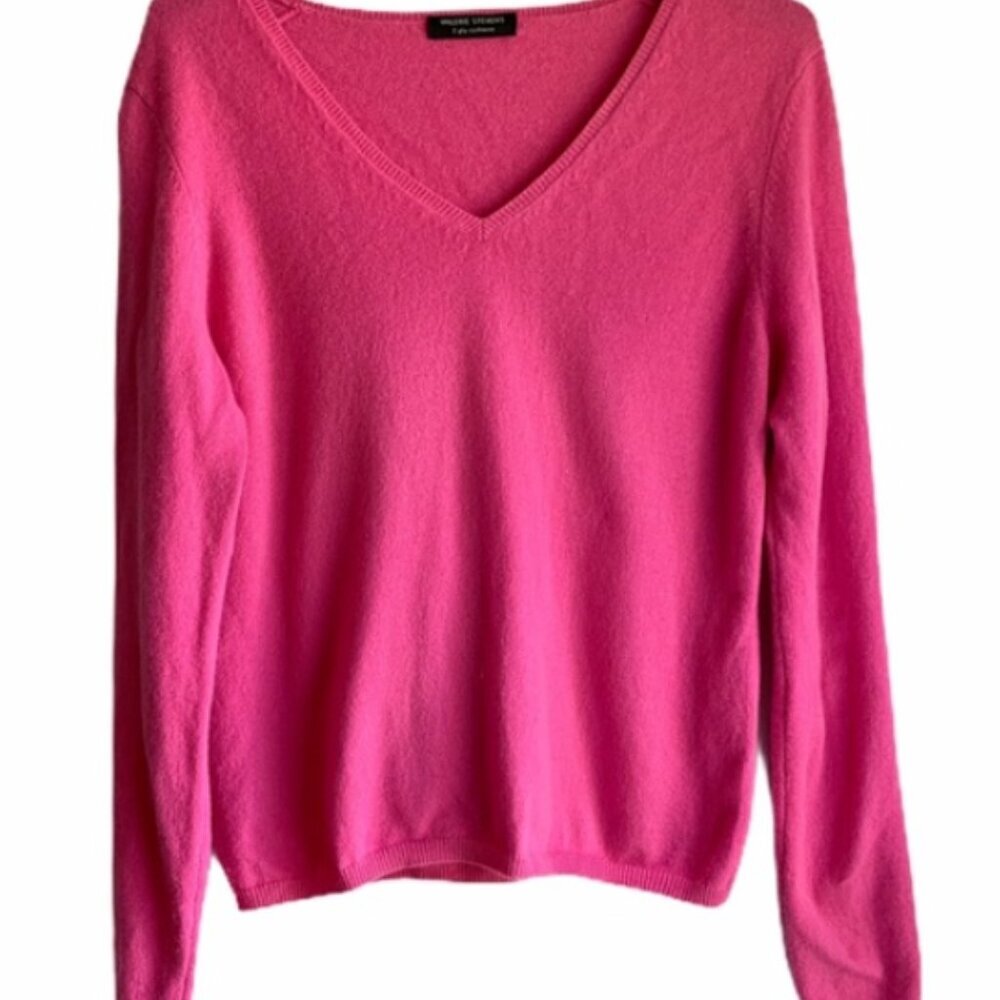 Valerie Stevens 2-ply Cashmere Pink Sweater Top, Medium